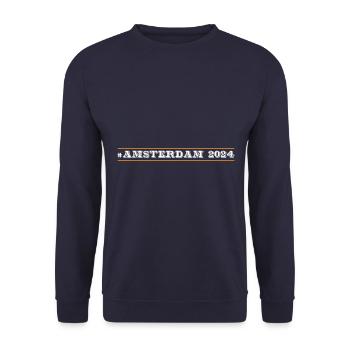 Amsterdam 2024 - Unisex Sweatshirt - navy - Front - Alina (178cm) & Michal (187cm)