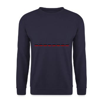 Line dashed - Unisex Sweatshirt - navy - Front - Alina (178cm) & Michal (187cm)
