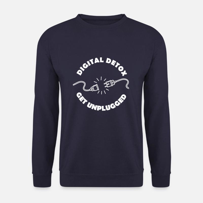 Get unplugged - digital detox - Unisex Sweatshirt - navy