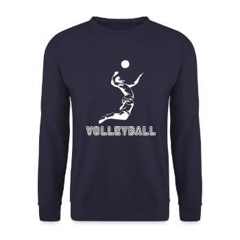 volleyball - Unisex Sweatshirt - navy - Front - Alina (178cm) & Michal (187cm)