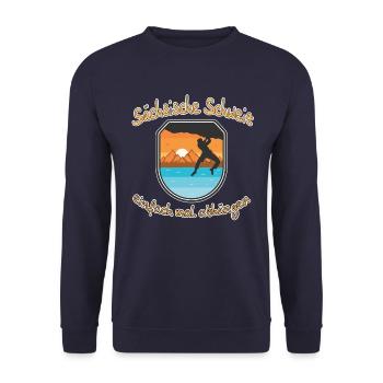 Sächsische Schweiz Klettern - Unisex Pullover - Navy - Vorne - Alina (178cm) & Michal (187cm)
