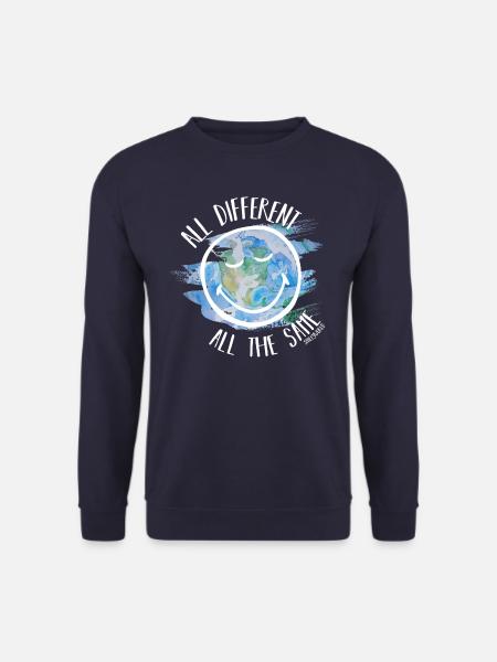 All Different All the Same Smileyworld white - Unisex Sweatshirt - navy
