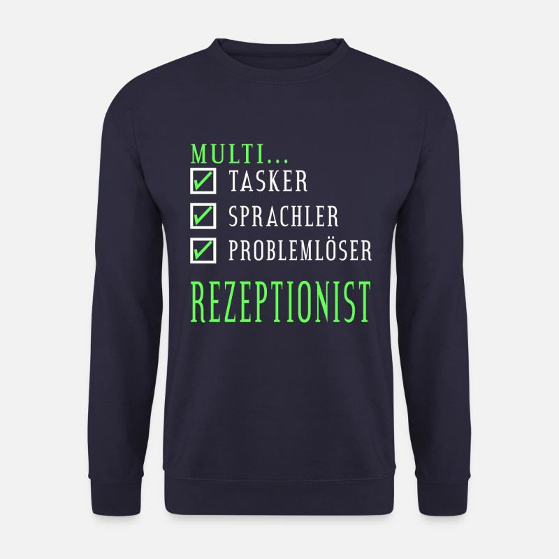 Hotel Empfang Rezeptionist Multitalent Geschenk - Unisex Pullover - Navy