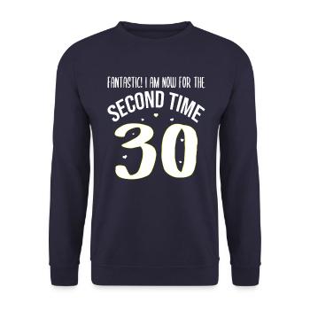Birthday Woman Funny Sayings 60 Years Gift - Unisex Sweatshirt - navy - Front - Alina (178cm) & Michal (187cm)