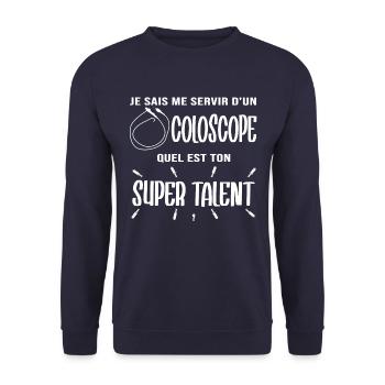 Médecins Coloscope Endoscopie Super Cadeau - Sweat-shirt Unisexe - marine - Devant - Alina (178cm) & Michal (187cm)