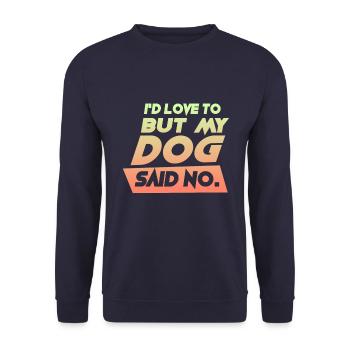 Dog forbidden No dog owner - Unisex Sweatshirt - navy - Front - Alina (178cm) & Michal (187cm)