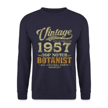 Vintage 1957 Top Notch Botanist - Unisex Pullover - Navy - Vorne - Alina (178cm) & Michal (187cm)