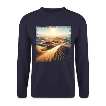 Coucher de soleil dans le désert du Sahara - Sweat-shirt Unisexe - marine - Devant - Alina (178cm) & Michal (187cm)