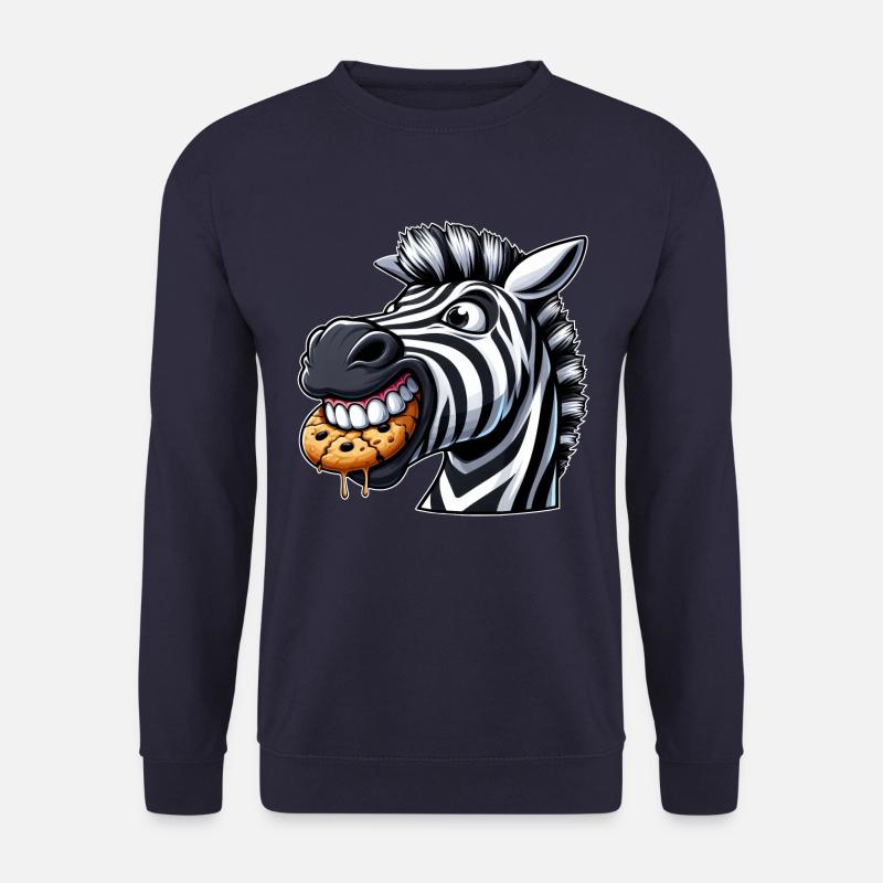 Cute Zebra Cartoon Biscuit Teeth - Unisex Sweatshirt - navy