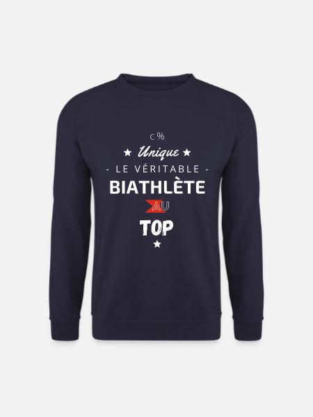 Le véritable biathlète au top - Sweat-shirt Unisexe - marine