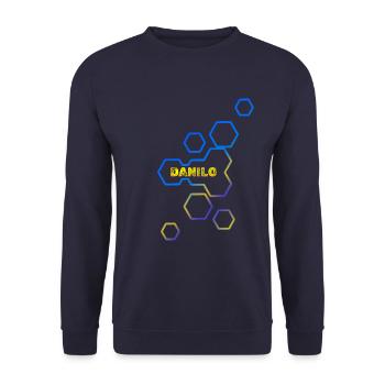 Honeycomb Danilo - Unisex Sweatshirt - navy - Front - Alina (178cm) & Michal (187cm)