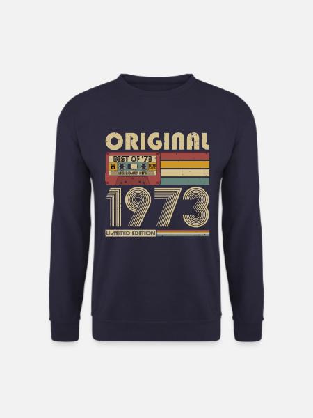 Originele 1973 vintage vintage retro verjaardag - Uniseks sweater - navy