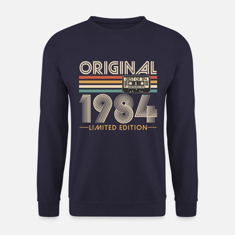 Original 1984 Jahrgang Vintage Geburtstag Retro - Unisex Pullover - Navy