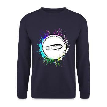 Symbole de l’icône Zeppelin - Sweat-shirt Unisexe - marine - Devant - Alina (178cm) & Michal (187cm)