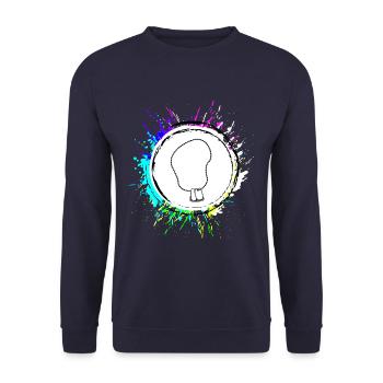 Badge Icon symbol - Unisex Sweatshirt - navy - Front - Alina (178cm) & Michal (187cm)