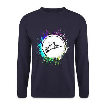 Symbole d’avion à réaction - Sweat-shirt Unisexe - marine - Devant - Alina (178cm) & Michal (187cm)