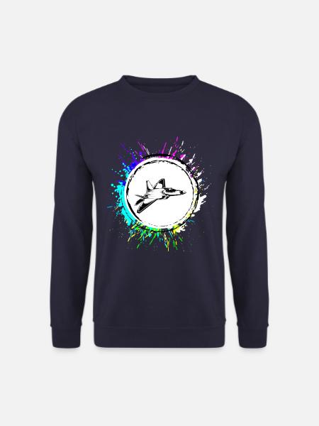 Airplane jet symbol - Unisex Sweatshirt - navy