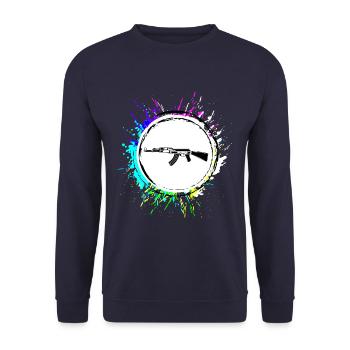 Rifle icon symbol - Unisex Sweatshirt - navy - Front - Alina (178cm) & Michal (187cm)