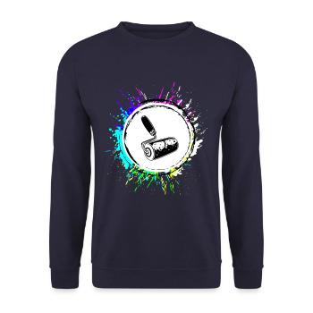 Painter silhouette icon - Unisex Sweatshirt - navy - Front - Alina (178cm) & Michal (187cm)