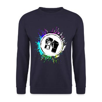 Symbole des gants de boxe - Sweat-shirt Unisexe - marine - Devant - Alina (178cm) & Michal (187cm)