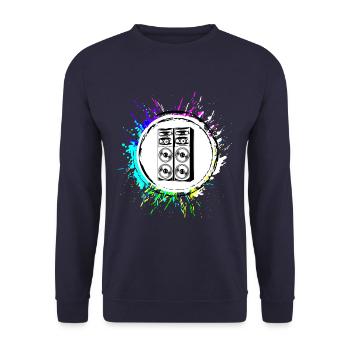 Jukeboxes Bass symbol - Unisex Sweatshirt - navy - Front - Alina (178cm) & Michal (187cm)
