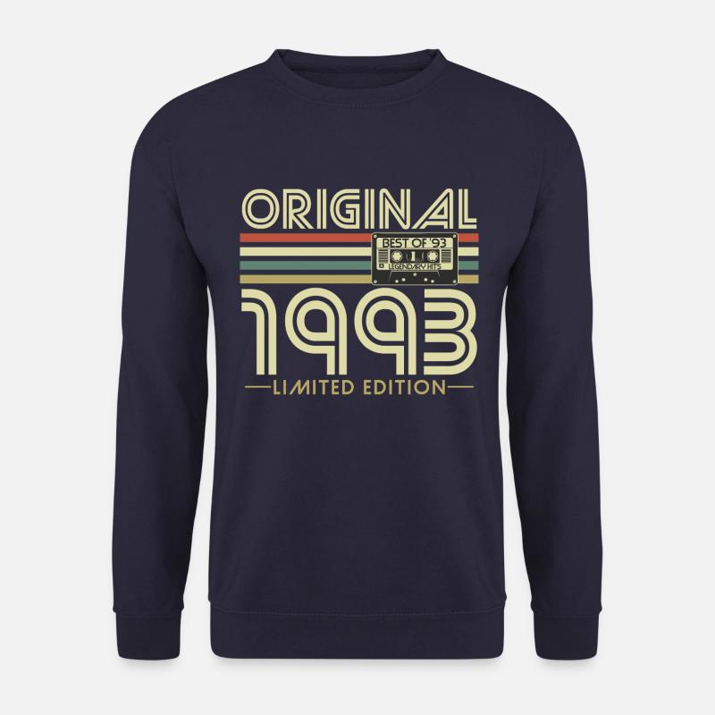 Original 1993 Jahrgang Vintage Geburtstag Retro - Unisex Pullover - Navy