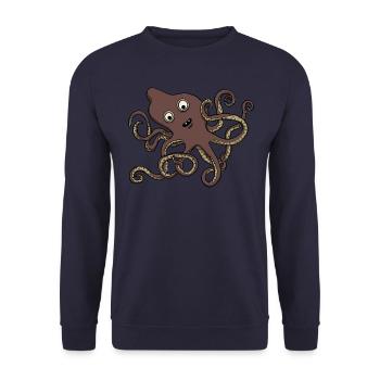 Brezelkraken - Unisex Pullover - Navy - Vorne - Alina (178cm) & Michal (187cm)