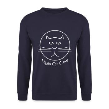 vegan - Unisex Pullover - Navy - Vorne - Alina (178cm) & Michal (187cm)
