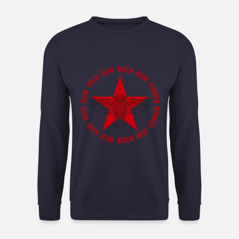 ROTER STERN EULE ANTIFA - FCKNZS - Unisex Pullover - Navy