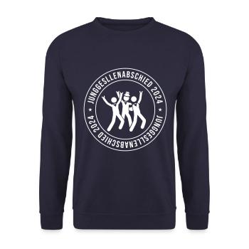 Junggesellenabschied 2024 - Unisex Pullover - Navy - Vorne - Alina (178cm) & Michal (187cm)
