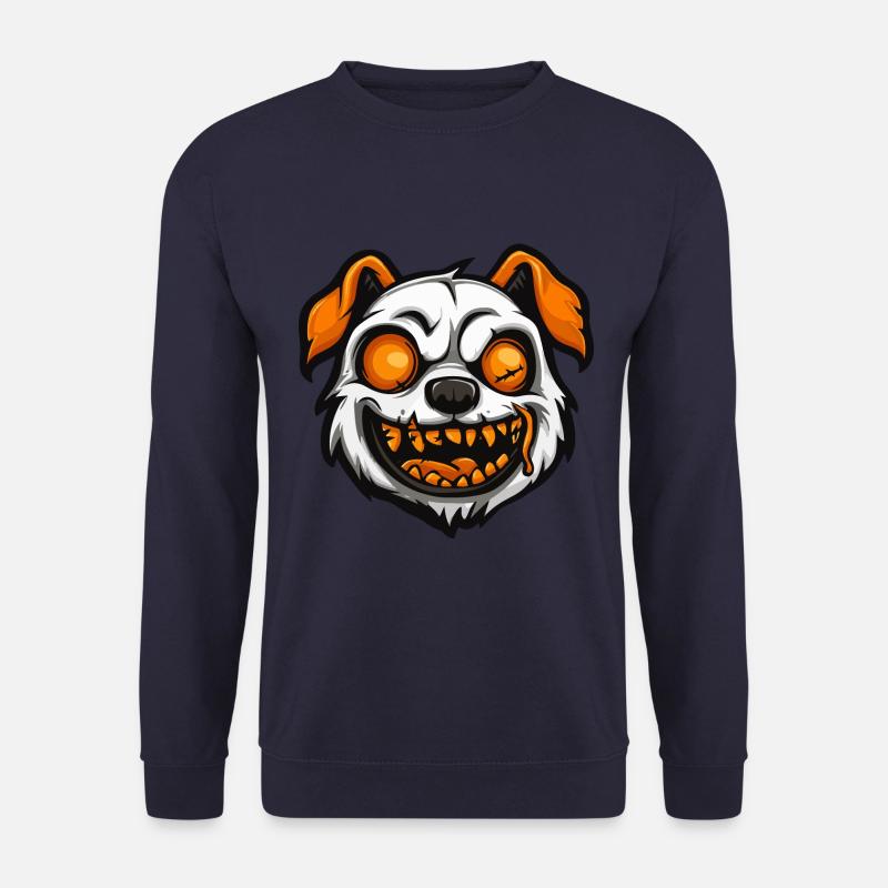 Hund Halloween Zombie - Unisex Pullover - Navy