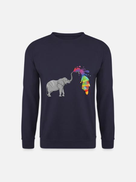 Elefant Bunte Fontäne - Unisex Pullover - Navy