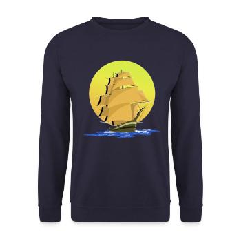 Schifffahrt - Unisex Pullover - Navy - Vorne - Alina (178cm) & Michal (187cm)