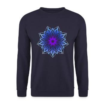 Blue Mandala - Unisex Pullover - Navy - Vorne - Alina (178cm) & Michal (187cm)
