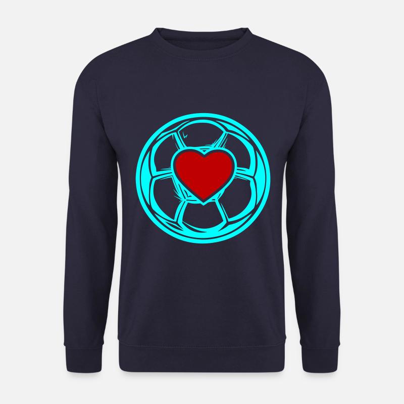 Fussball Herz Symbol - Unisex Pullover - Navy