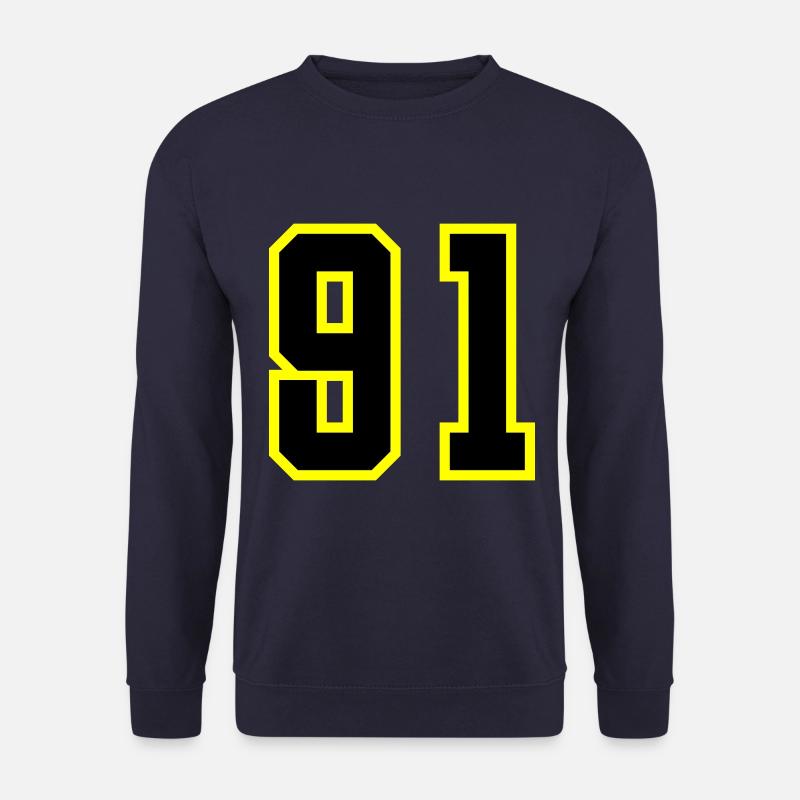 91 Zahl Trikot - Unisex Pullover - Navy