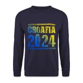 Croatia 2024 Colorful Holidays - Unisex Sweatshirt - navy - Front - Alina (178cm) & Michal (187cm)