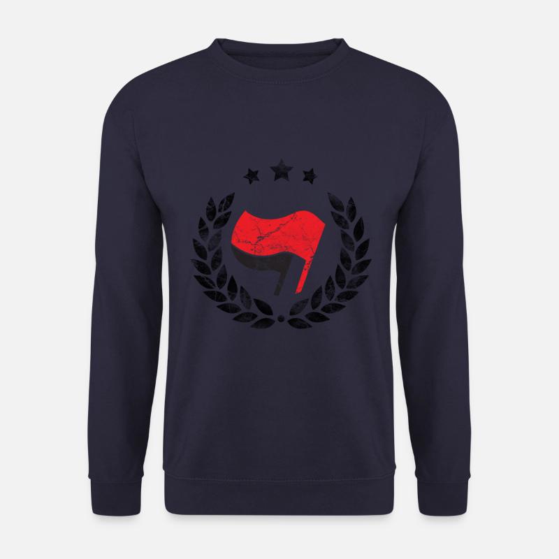 FLAGGE ANTIFASCHISTISCHE AKTION - Unisex Pullover - Navy