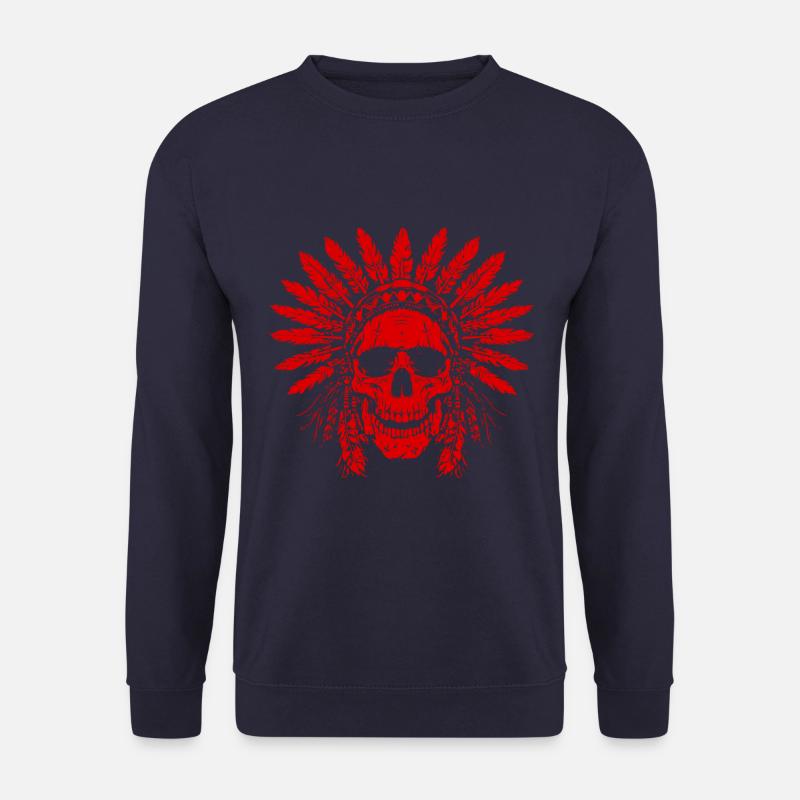 Indianer Totenkopf - Unisex Pullover - Navy