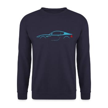 Auto silhouette Coupe Sportwagen - Unisex Pullover - Navy - Vorne - Alina (178cm) & Michal (187cm)