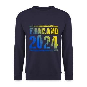 Thailand 2024 Bunt Urlaub - Unisex Pullover - Navy - Vorne - Alina (178cm) & Michal (187cm)