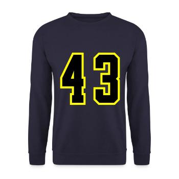 43 Number Jersey - Unisex Sweatshirt - navy - Front - Alina (178cm) & Michal (187cm)