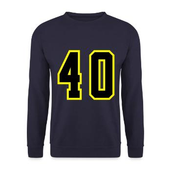 Justaucorps à 40 chiffres - Sweat-shirt Unisexe - marine - Devant - Alina (178cm) & Michal (187cm)