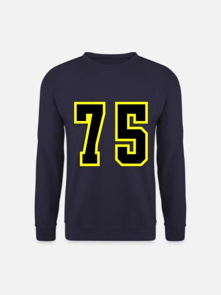 75 Zahl Trikot - Unisex Pullover - Navy