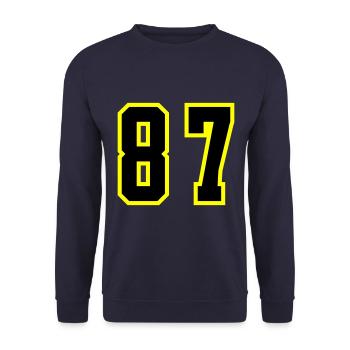 87 Number Leotard - Unisex Sweatshirt - navy - Front - Alina (178cm) & Michal (187cm)