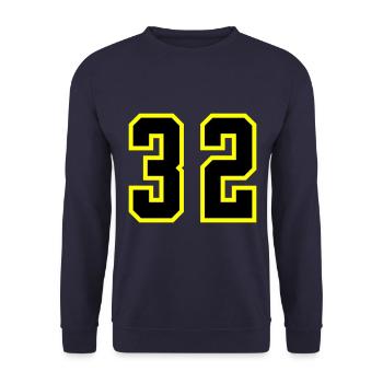 32 Number Leotard - Unisex Sweatshirt - navy - Front - Alina (178cm) & Michal (187cm)