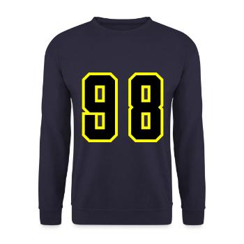 98 Number Leotard - Unisex Sweatshirt - navy - Front - Alina (178cm) & Michal (187cm)