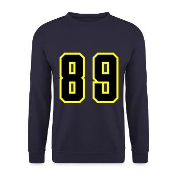 89 Number Leotard - Unisex Sweatshirt - navy - Front - Alina (178cm) & Michal (187cm)