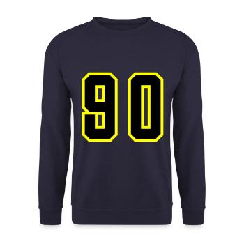 90 Number Leotard - Unisex Sweatshirt - navy - Front - Alina (178cm) & Michal (187cm)