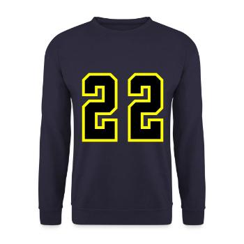22 Number Leotard - Unisex Sweatshirt - navy - Front - Alina (178cm) & Michal (187cm)